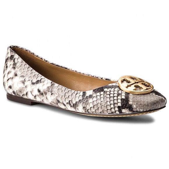 Tory Burch Shoes - TORY BURCH Chelsea Snake Print Ballet Flat